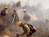 Сотни пожарных борются с лесным пожаром в Парке Гриффит в Лос-Анджелесе