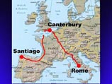 Христиане Италии, Франции и Англии возобновляют паломничество по одному из старейших путей - из английского города Кентербери в Рим