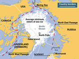 Согласно международным соглашениям, территорию внутри Северного полярного круга делят пять государств - Канада, Норвегия, Россия, США и Дания, которой принадлежит остров Гренландия