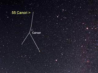 Астрономы обнаружили новую планету, которая находится на орбите звезды 55 Cancri, расположенной на расстоянии 41 светового года от Земли