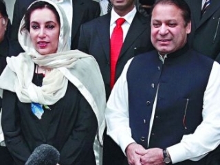 Председатель Пакистанской народной партии Беназир Бхутто и лидер своей фракции в Пакистанской мусульманской лиге Наваз Шариф договорились о совместных действиях в предвыборный период