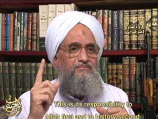 Шейх Айман аз-Завахири, второй человек в "Аль-Каиде" заявил, что передача британскими военными контроля над иракской провинцией Басра в руки местных служб безопасности означает, что боевики взяли верх