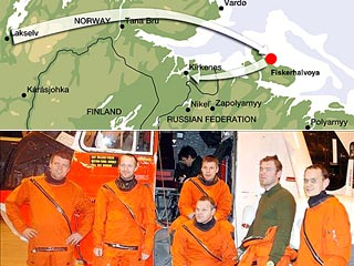 Норвежский вертолет спас российских моряков, потерпевших бедствие в Баренцевом море