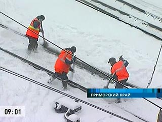 В Приморье из-за снегопада произошли несколько энергоаварий