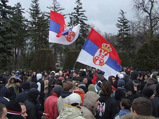 В центре Москвы состоялся санкционированный митинг в поддержку единства Сербии	