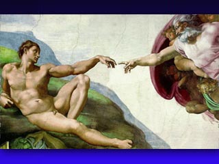 У англичан попытались выяснить, какого пола Всевышний. На фото: фреска Микеланджело "Сотворение Адама"