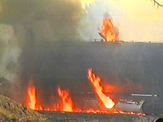 На территории базы военного завода &#8470;541 в Хабаровске загорелось 20 куб. метров мазута в стальной 2000-кубовой емкости, никто не пострадал