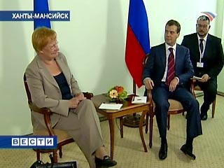 Президент Финляндии Тарья Халонен пригласила главу российского государства в Хельсинки с визитом, Дмитрий Медведев принял приглашение