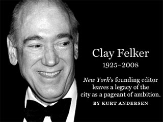 В США во вторник утром на 83-м году жизни скончался основатель журнала New York Magazine Клэй Фелькер (Clay Felker), сообщило издание на своем сайте
