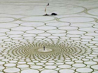 Американский ландшафтный художник создал гигантскую картину на песке длиной 4,8 км