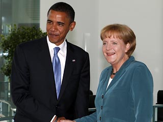 Меркель и Обама познакомились в Берлине