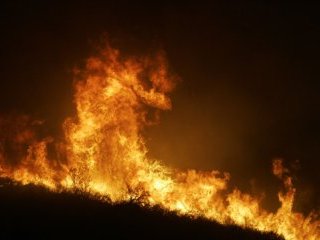 Крупный лесной пожар начался в ночь на четверг на острове Самофракия в северной части Эгейского моря