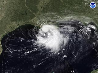 Пятый в этом сезоне тропический шторм "Эдуард" во вторник достиг побережья американского штата Техас