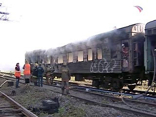 В субботу на станции на станции "Бирюлевская-Пассажирская" произошел крупный пожар. Два списанных пассажирских вагона Московской железной дороги сгорели в отстойнике