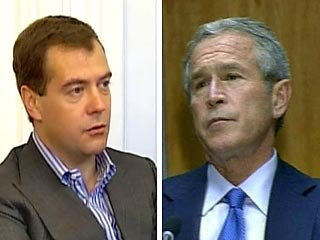 В субботу по инициативе американской стороны состоялся телефонный разговор президента России Дмитрия Медведева с президентом США Джорджем Бушем, сообщила пресс-служба Кремля