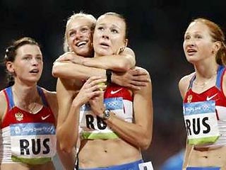Женская сборная России выиграла олимпийскую эстафету на 4х100 метров   