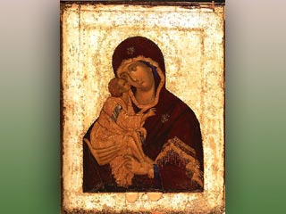 В Донской монастырь на три дня привезли из Третьяковской галереи икону Донской Богоматери