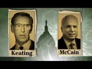 Предвыборный штаб Демократической партии разослал по электронной почте сторонникам Обамы видеоролик, рассказывающий о связях Маккейна в 1980-х годах с финансовым магнатом Чарльзом Китингом, который был признан виновным в мошенничестве с ценными бумагами
