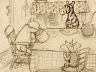 Оригинальный рисунок для книги о приключениях медвежонка Винни-Пуха продан во вторник на лондонском аукционе Bonhams за 31200 фунтов стерлингов - цену, почти вдвое превышающую эстимейт