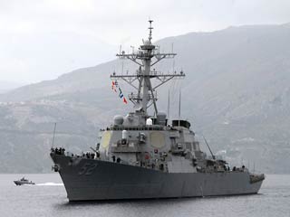 Ракетный крейсер ВМС США Barry прибыл сегодня в грузинский порт Батуми