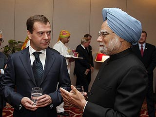 В Нью-Дели Дмитрий Медведев встретился с индийским премьер-министром Манмоханом Сингхом
