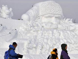 В Китае соорудили самого большого в мире снеговика