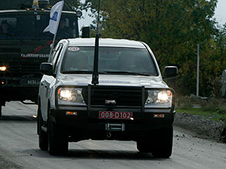 Машина с наблюдателями миссии ОБСЕ в Грузии в среду утром пересекла границу Южной Осетии в районе села Арцев