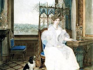 Мебель находилась в Зимнем дворце в Санкт-Петербурге в Серебряном салоне - частном салоне императрицы Александры Федоровны - и была продана в 20-е годы прошлого века
