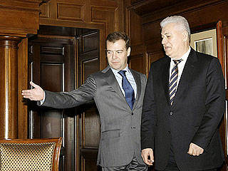 Медведев в Москве встретился с президентом Молдавии Владимиром Ворониным