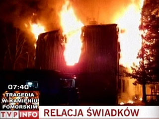 Не менее 17 человек погибли в понедельник в результате пожара в общежитии для бездомных на северо-западе Польше