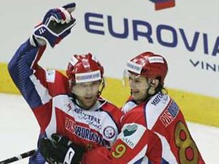 Россия выиграла у Чехии на "Чешских хоккейных играх"