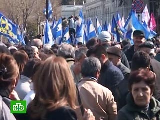 Оппозиция Грузии вновь попыталась сорвать ужин Саакашвили   