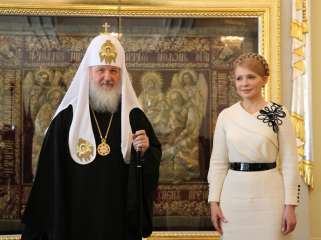 Патриарх Кирилл и Юлия Тимошенко более получаса беседовали "с глазу на глаз"