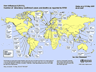 По всему миру смертельно опасным вирусом A/H1N1 (свиным гриппом) заразились уже более 10 тыс. человек