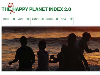 Россия заняла 108-е место из 143-х в рейтинге Happy Planet Index ("Счастливая планета") за 2009 год, составленном британским частным фондом New Economics Foundation