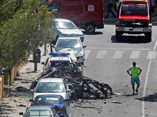 Мощный взрыв прогремел в четверг у казарм Гражданской гвардии (военизированной полиции) в испанском поселке Пальманова на курортном острове Майорка