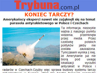 Польские СМИ вновь пишут о том, что Вашингтон больше не планирует размещать элементы системы ПРО США в Польше и Чехии. Об этом сообщает в четверг газета Trybun