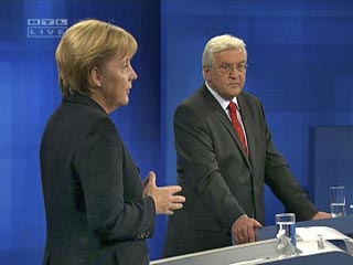 В Германии прошла прямая трансляция теледуэли кандидатов на пост канцлера ФРГ