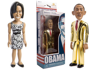 Американская компания-производитель игрушек Toymaker, которая в прошлом году выпустила куклу в виде Барака Обамы, решила на этот раз порадовать покупателей фигуркой его жены Мишель