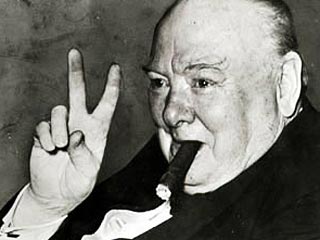 Сайентологи использовали фотографии У. Черчилля и цитаты из его знаменитых речей с целью привлечения в свои ряды новых адептов