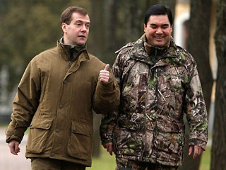Встреча президентов России и Туркменистана Дмитрия Медведева и Гурбангулы Бердымухамедова
