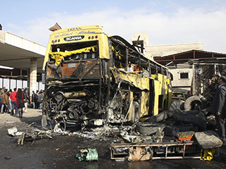 В столице Сирии Дамаске, в четверг был взорван автобус