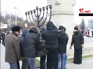 Несколько десятков человек в центре Кишинева организовали антисемитскую акцию, "приуроченную" к празднованию еврейского праздника Ханука