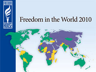 Международная неправительственная правозащитная организация Freedom House опубликовала ежегодный доклад о состоянии гражданских и политических свобод в мире