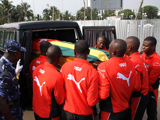 Напомним, что после обстрела автобуса сборной Того из автоматического погибли водитель транспортного средства, пресс-атташе команды и помощник главного тренера. Еще семь человек, в том числе два футболиста, получили ранения