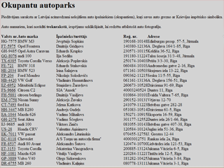 Латышский список автомобилистов-"оккупантов" убрали из интернета, на его авторов завели уголовное дело