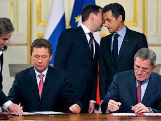 Главы "Газпрома" и GdF Suez подписали меморандум об увеличении объема поставок российского природного газа и о вхождении GDF Suez в проект Nord Stream