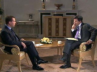 Российский президент Дмитрий Медведев дал обширное интервью американскому телеканалу ABC News