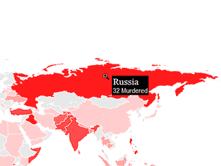 Россия заняла в списке восьмое место. Несмотря на усилившееся международное давление и обещания руководства страны покончить с безнаказанностью, в прошлом году заметного прогресса в расследовании убийств журналистов в стране не наблюдалось