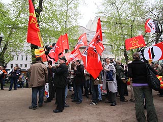 Глава "Левого фронта" задержан, так как на митинге было слишком много участников